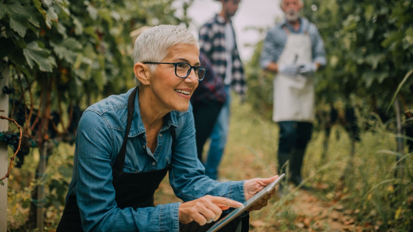 Woman working on sustainability.